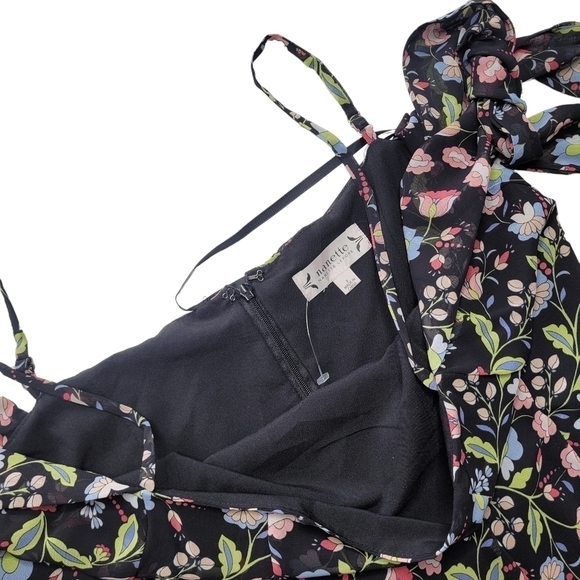 Nanette Lepore NWT Black Floral Dress - Picture 6 of 8